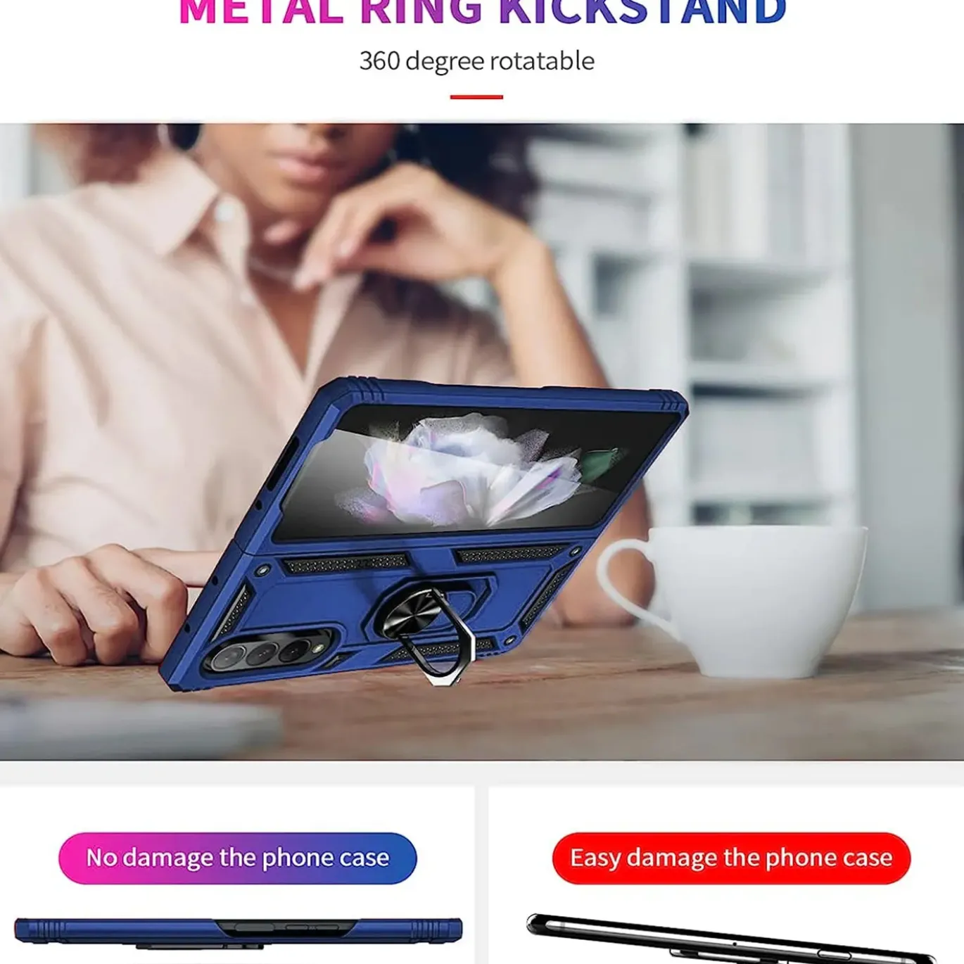 Samsung Galaxy Z FOLD 3 - Outdoor Hardcase mit Ringhalter