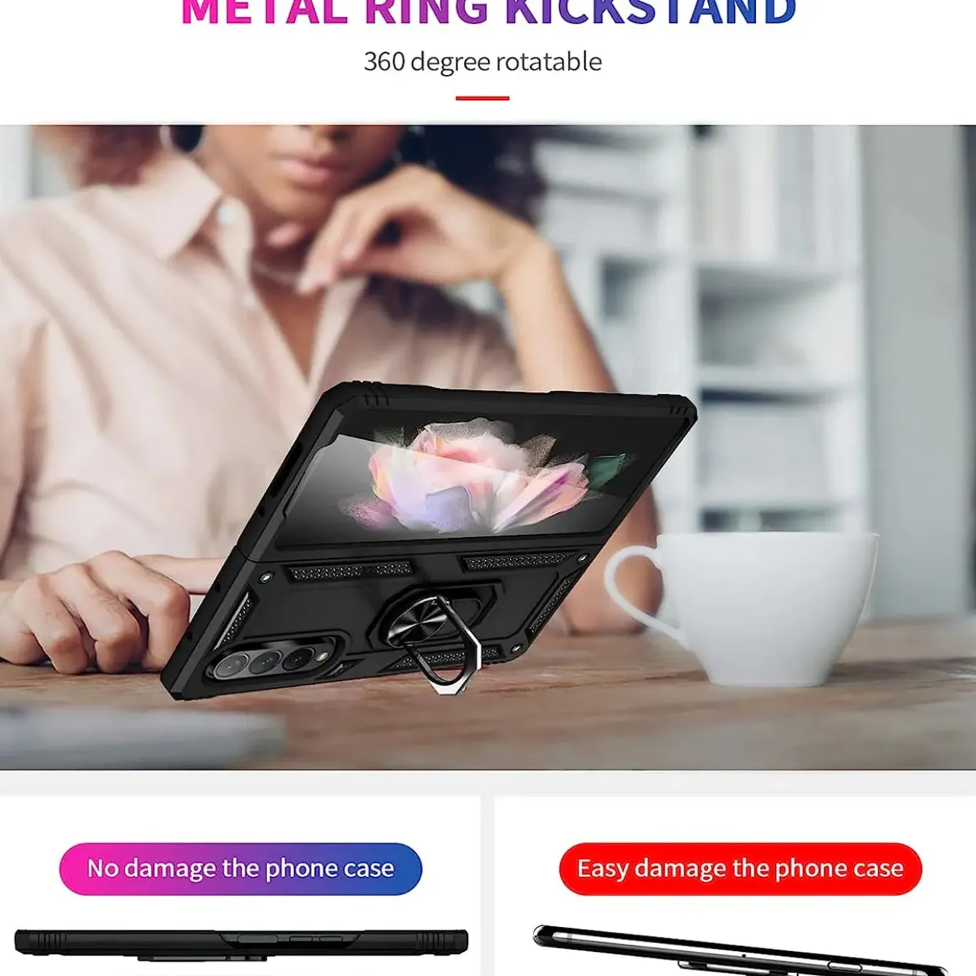Samsung Galaxy Z FOLD 4 - Outdoor Hardcase mit Ringhalter