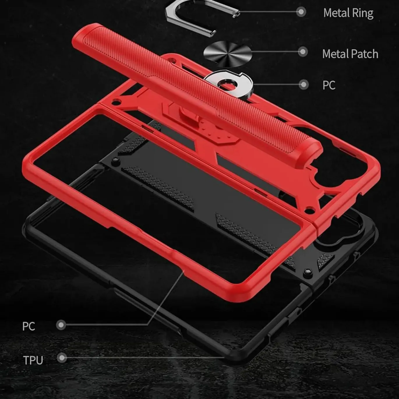 Samsung Galaxy Z FOLD 6 - Outdoor Hardcase mit Ringhalter