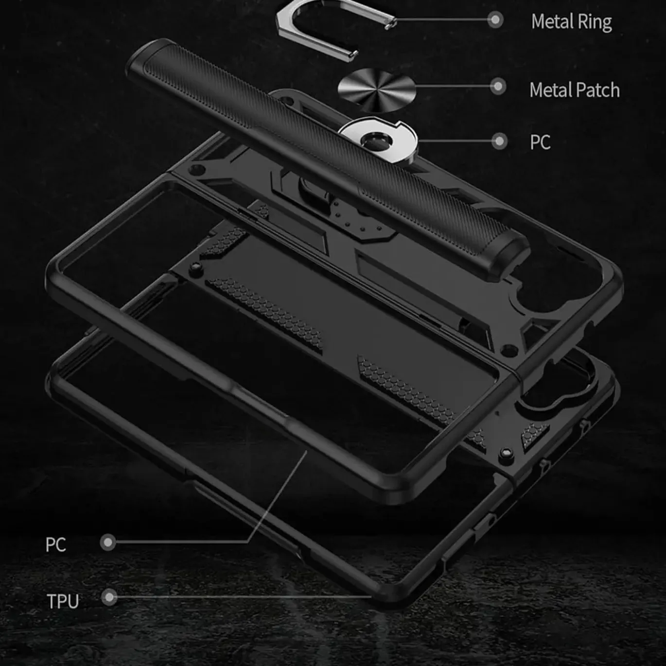 Samsung Galaxy Z FOLD 6 - Outdoor Hardcase mit Ringhalter