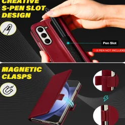 Samsung Galaxy Z FOLD 5 - Robuste Klapphülle mit RFID Block