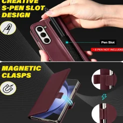 Samsung Galaxy Z FOLD 6 - Robuste Klapphülle mit RFID Block