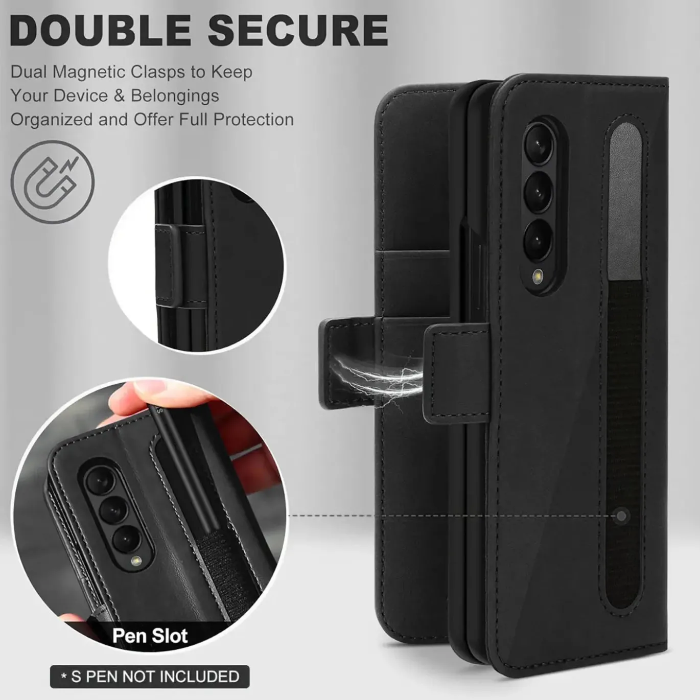 Samsung Galaxy Z FOLD 4 - Robuste Klapphülle mit RFID Block