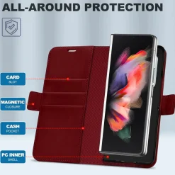 Samsung Galaxy Z FOLD 4 - Robuste Klapphülle mit RFID Block