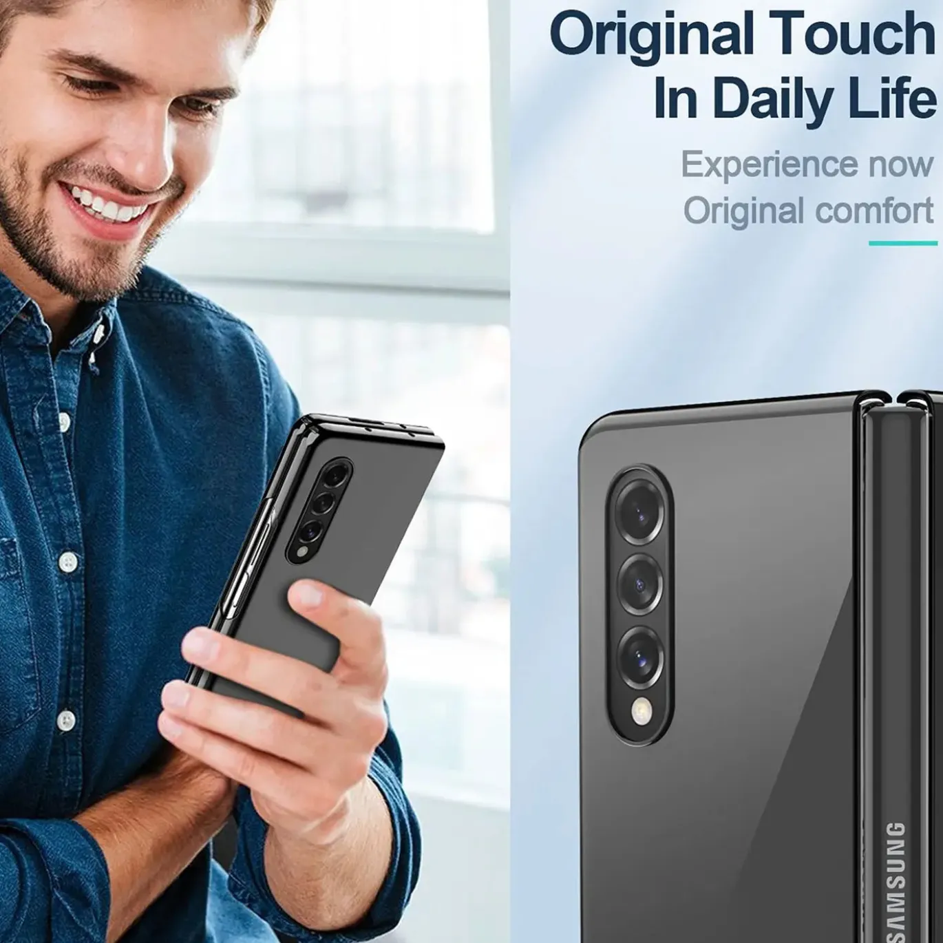 Samsung Galaxy Z FOLD 3 - Slim Silikon Backcover Schwarz