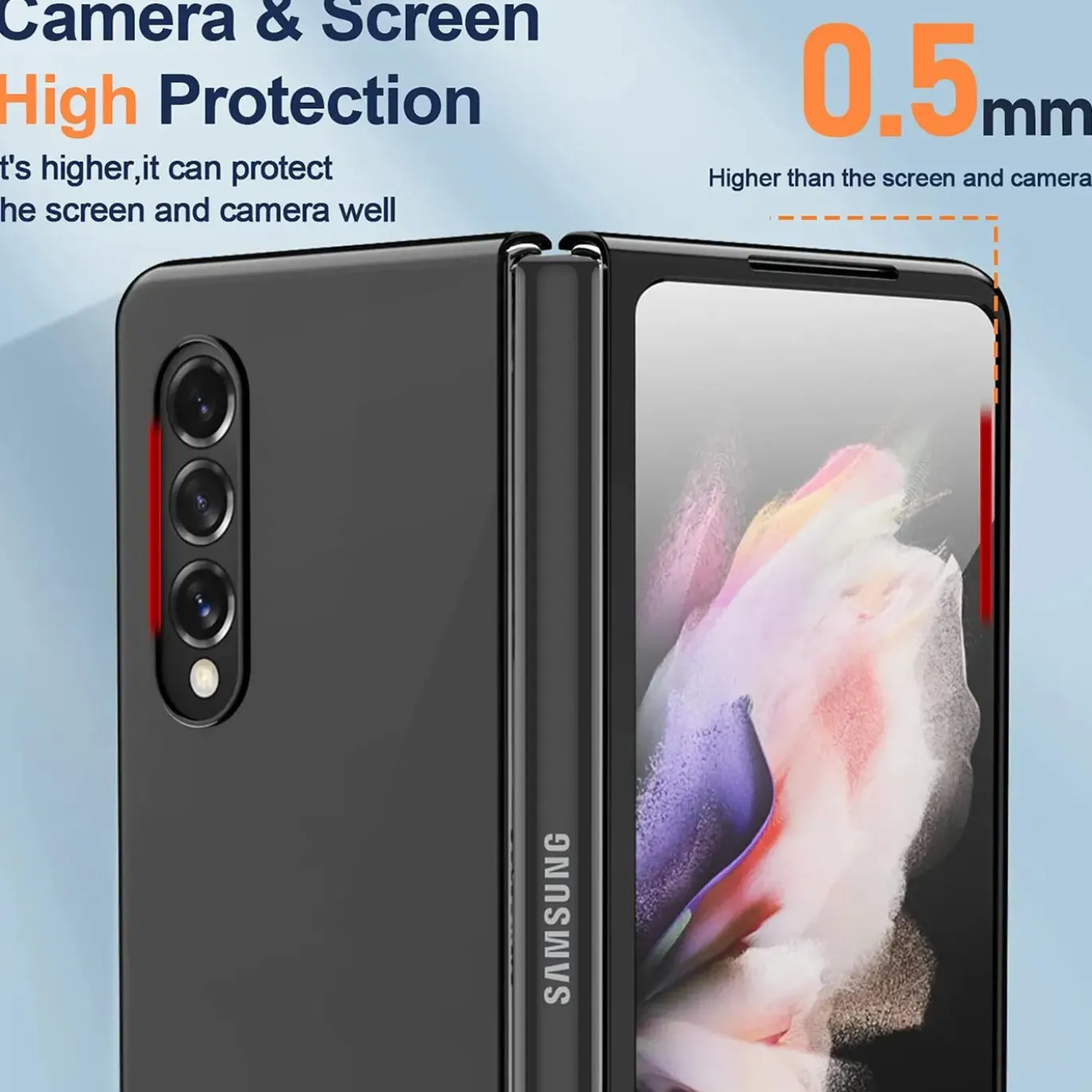 Samsung Galaxy Z FOLD 3 - Slim Silikon Backcover Schwarz