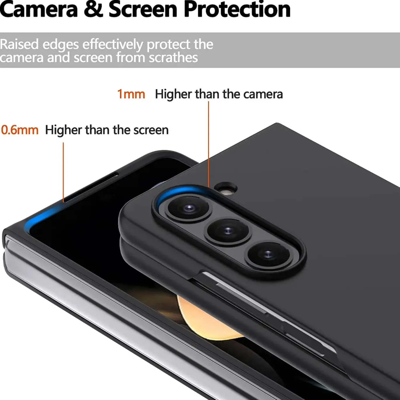 Samsung Galaxy Z FOLD 5 - Slim Silikon Backcover Schwarz