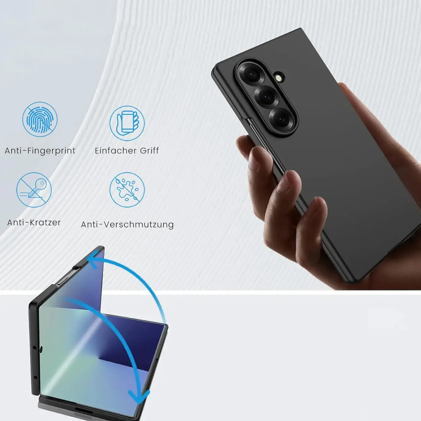 Samsung Galaxy Z FOLD 7 - Slim Silikon Backcover Schwarz