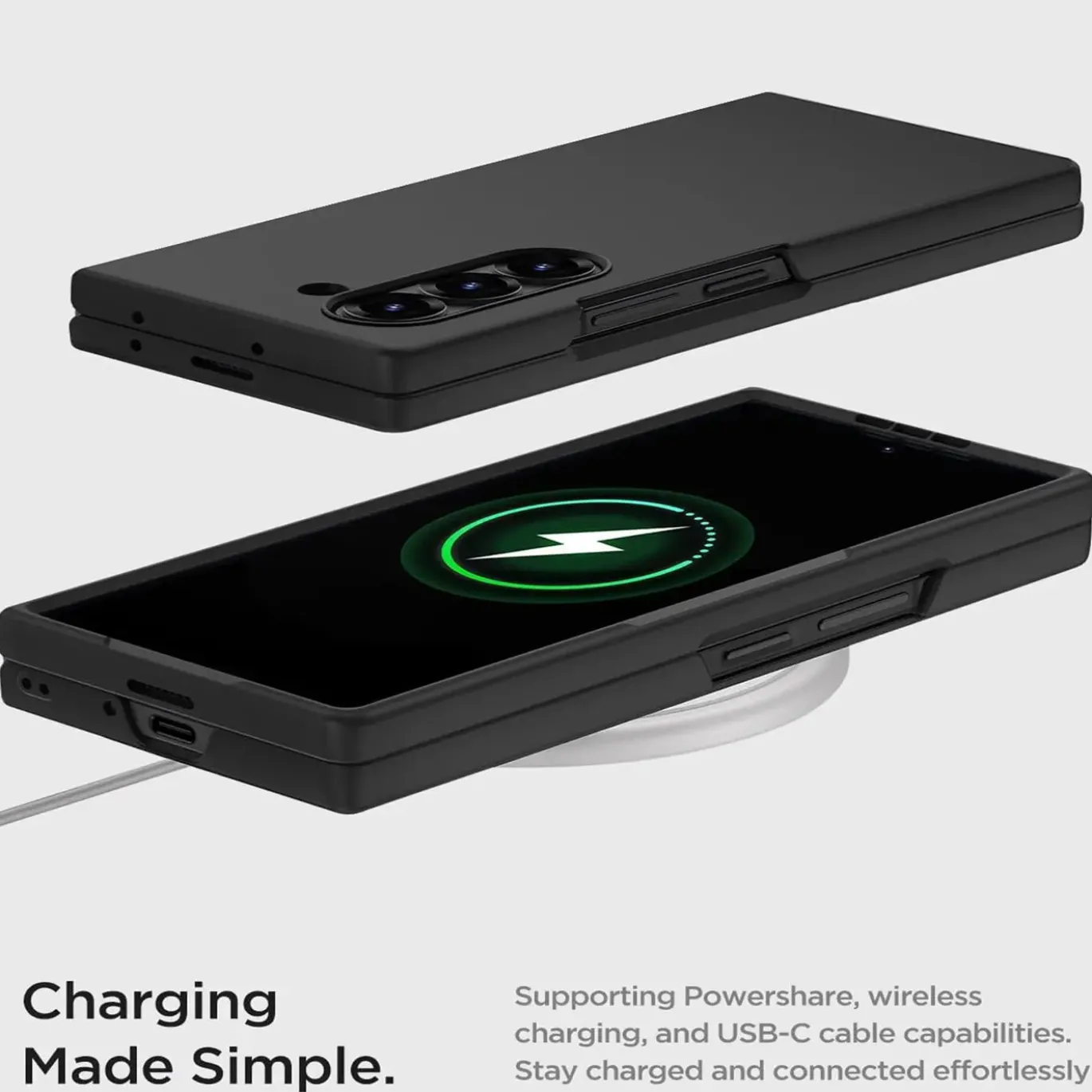 Samsung Galaxy Z FOLD 7 - Slim Silikon Backcover Schwarz