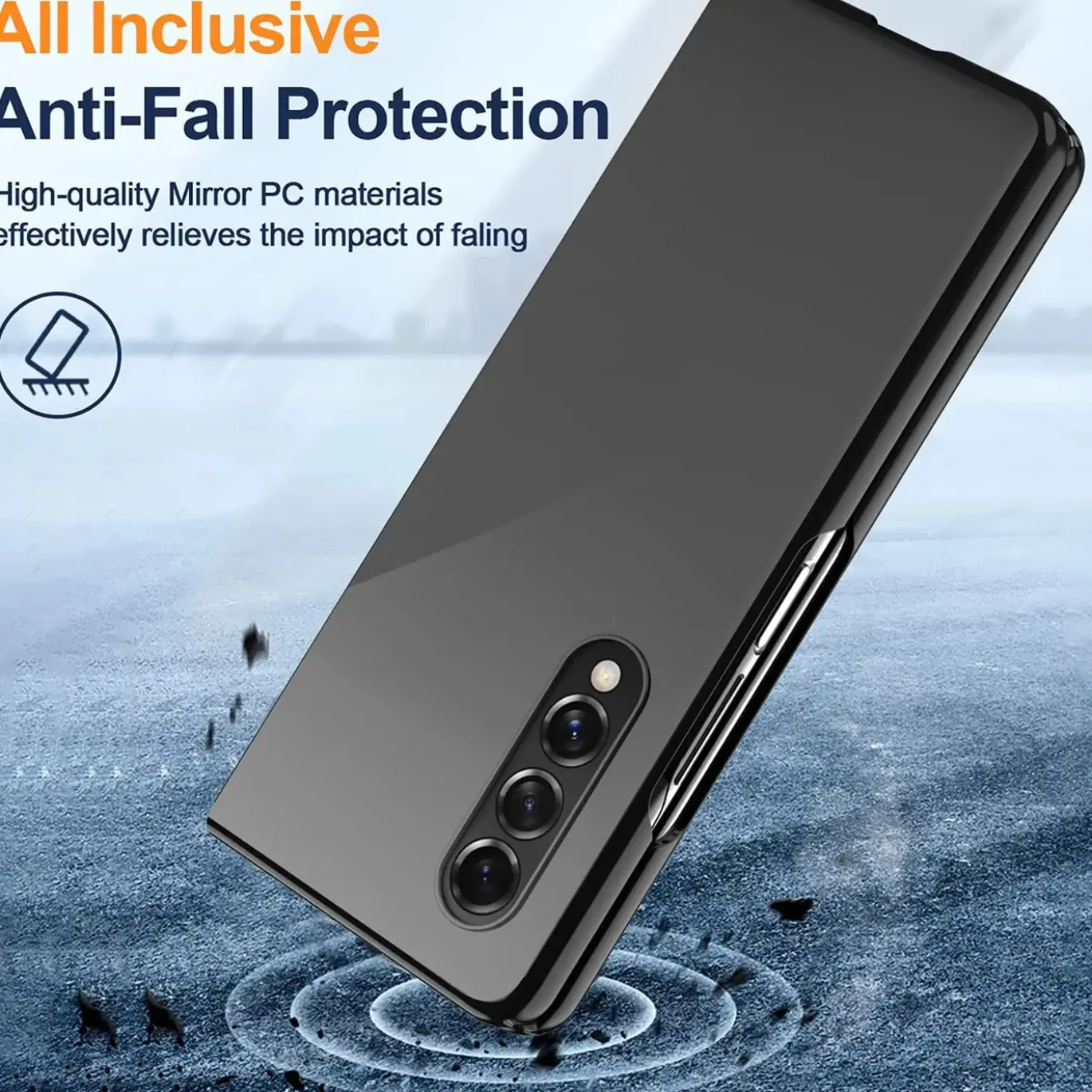 Samsung Galaxy Z FOLD 4 - Slim Silikon Backcover Schwarz