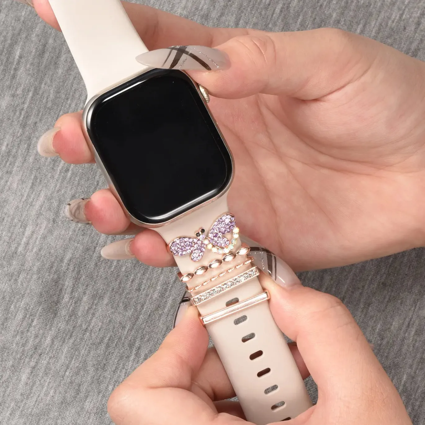 Smartwatch Armbandschmuck Set mit Charms & Deko-Ringen