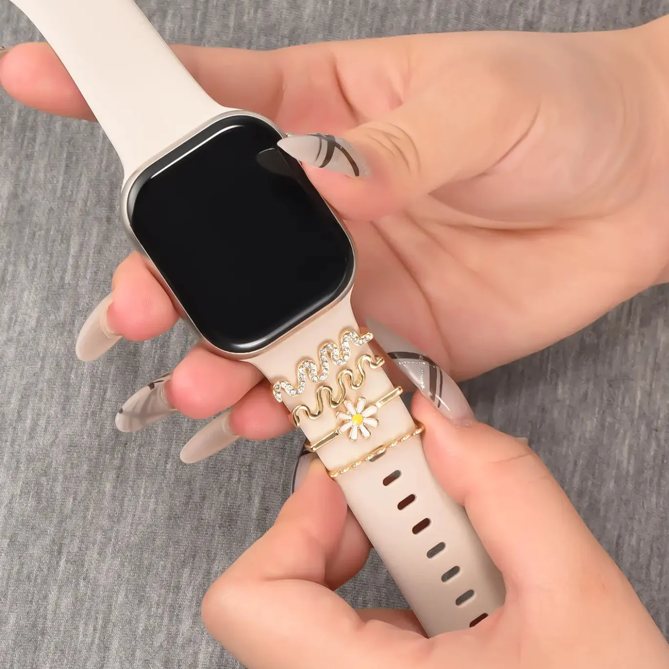 Smartwatch Armbandschmuck Set mit Charms & Deko-Ringen