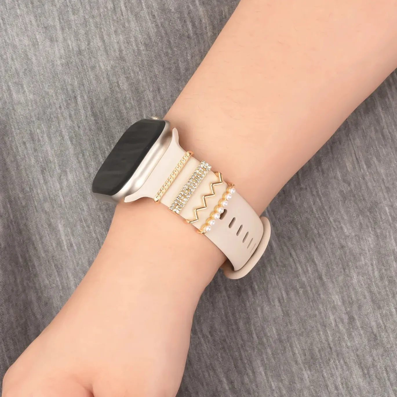 Smartwatch Armbandschmuck Set mit Charms & Deko-Ringen