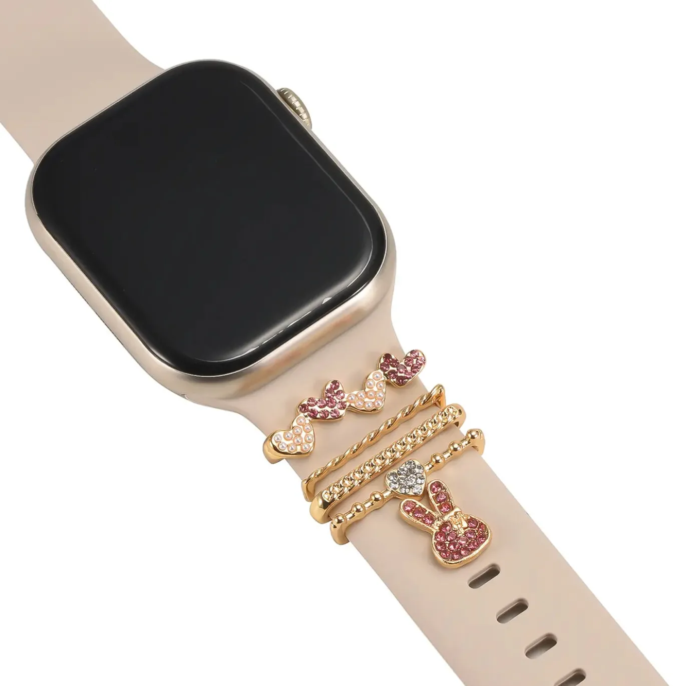 Smartwatch Armbandschmuck Set mit Charms & Deko-Ringen
