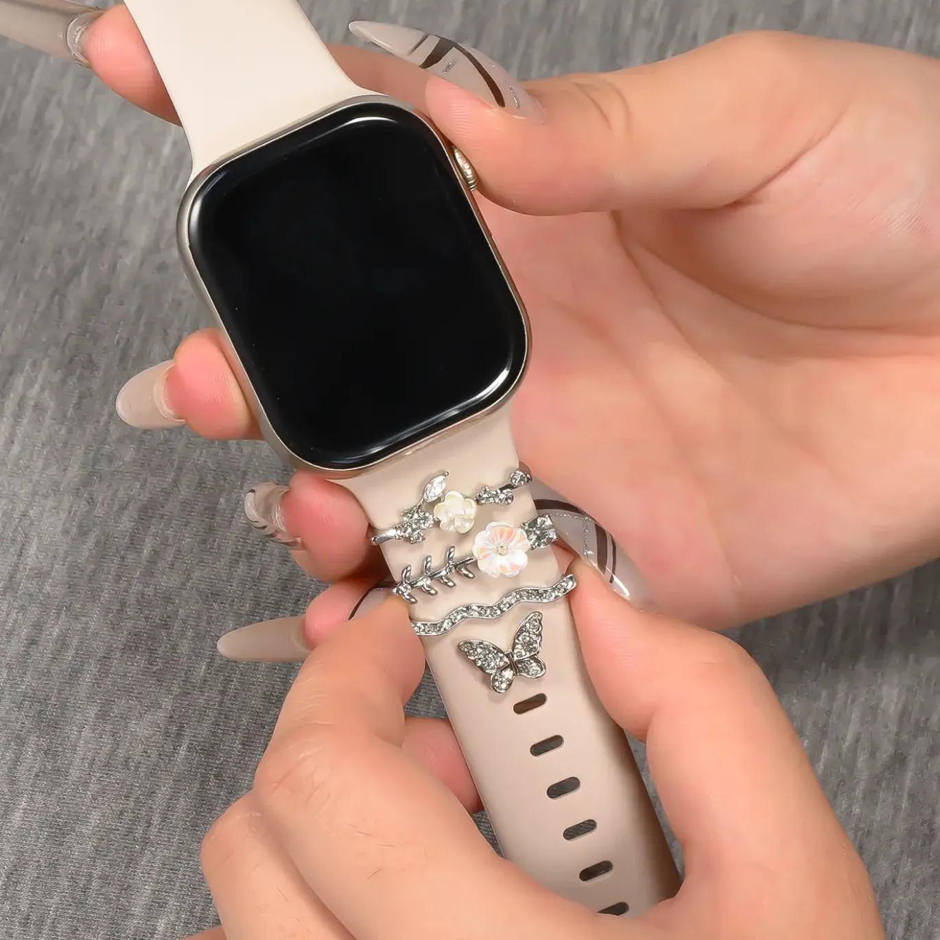 Smartwatch Armbandschmuck Set mit Charms & Deko-Ringen