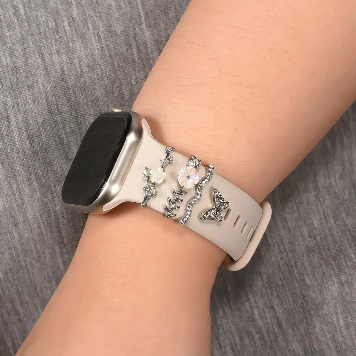 Smartwatch Armbandschmuck Set mit Charms & Deko-Ringen
