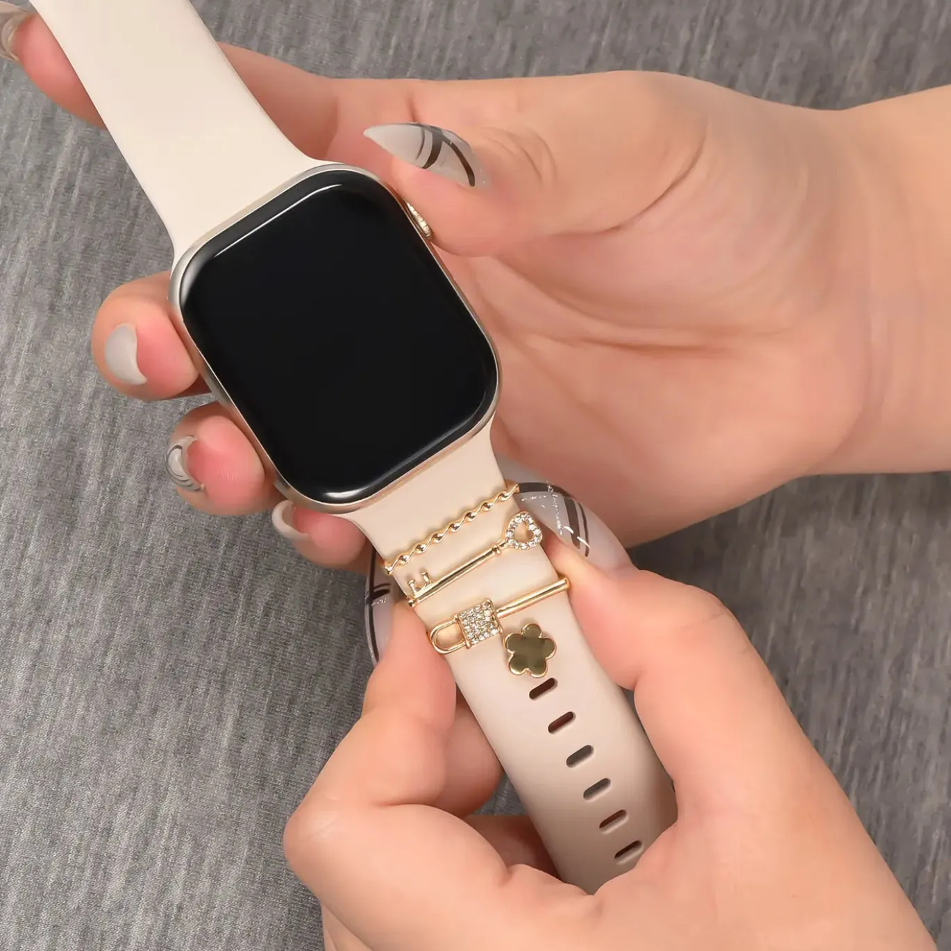 Smartwatch Armbandschmuck Set mit Charms & Deko-Ringen