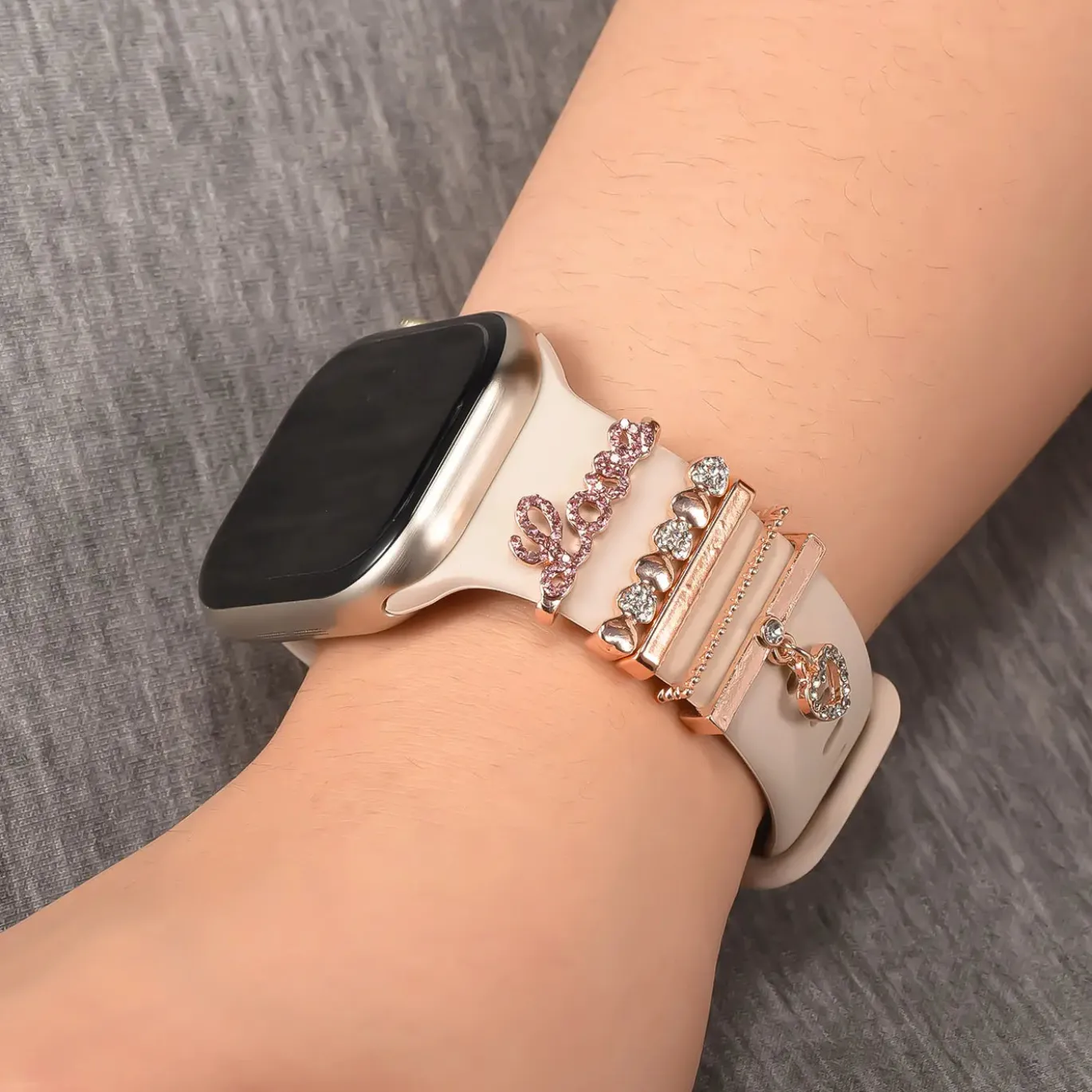 Smartwatch Armbandschmuck Set mit Charms & Deko-Ringen