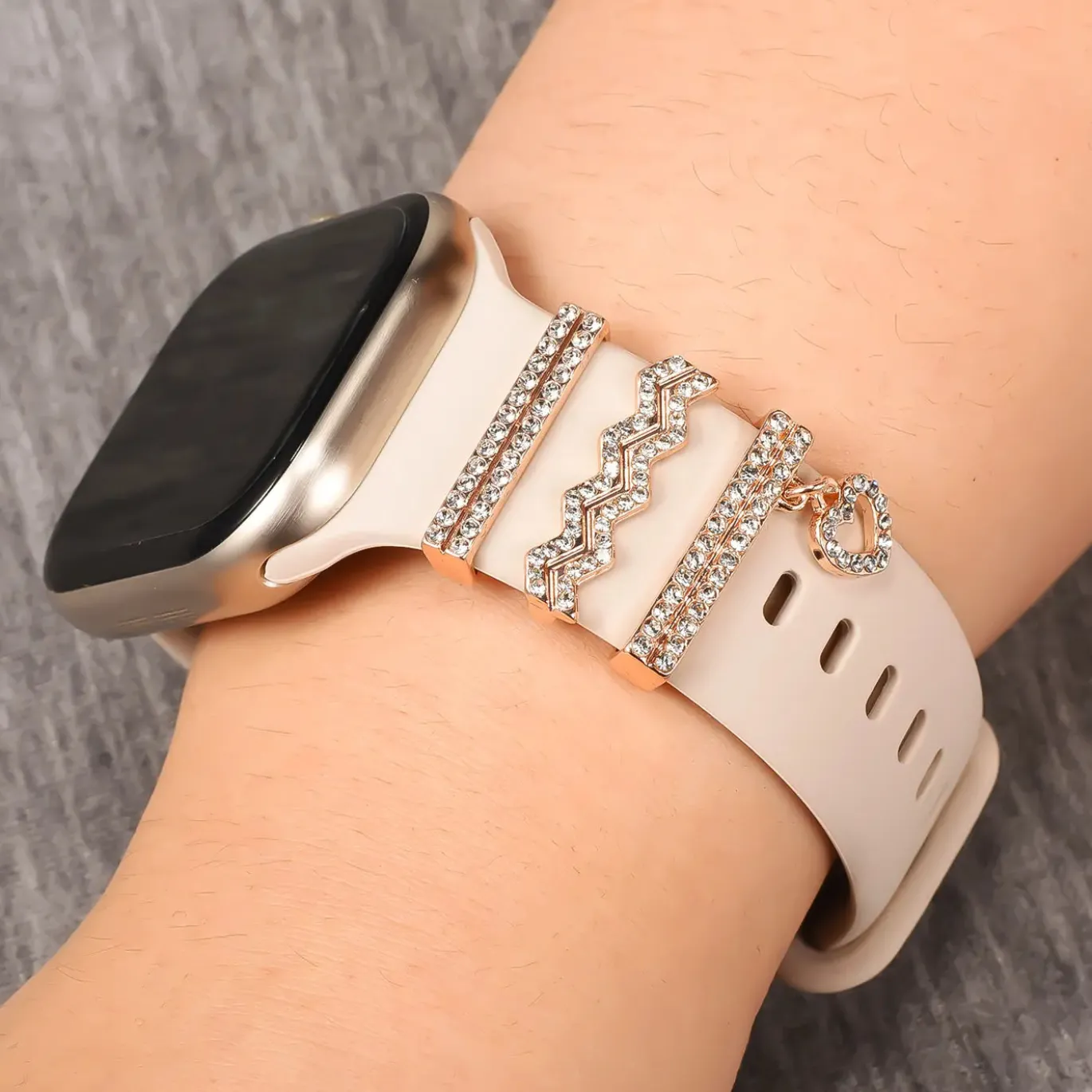 Smartwatch Armbandschmuck Set mit Charms & Deko-Ringen