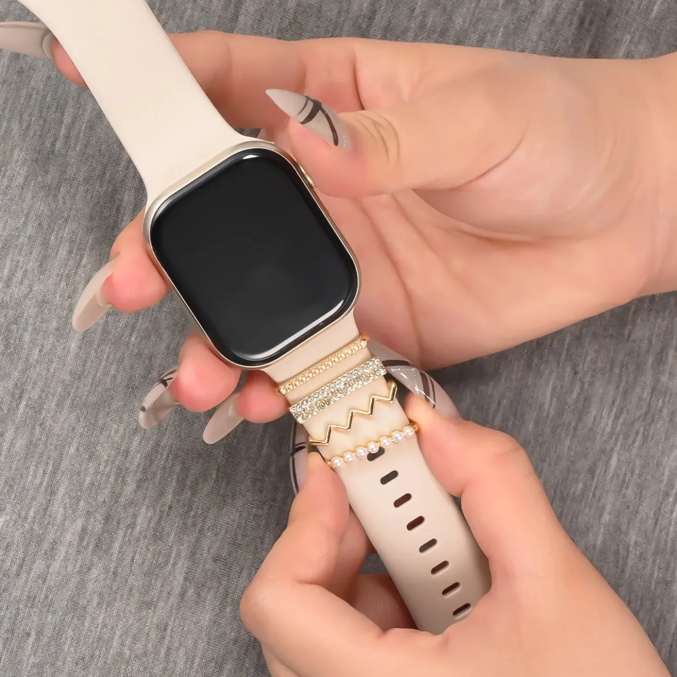 Smartwatch Armbandschmuck Set mit Charms & Deko-Ringen