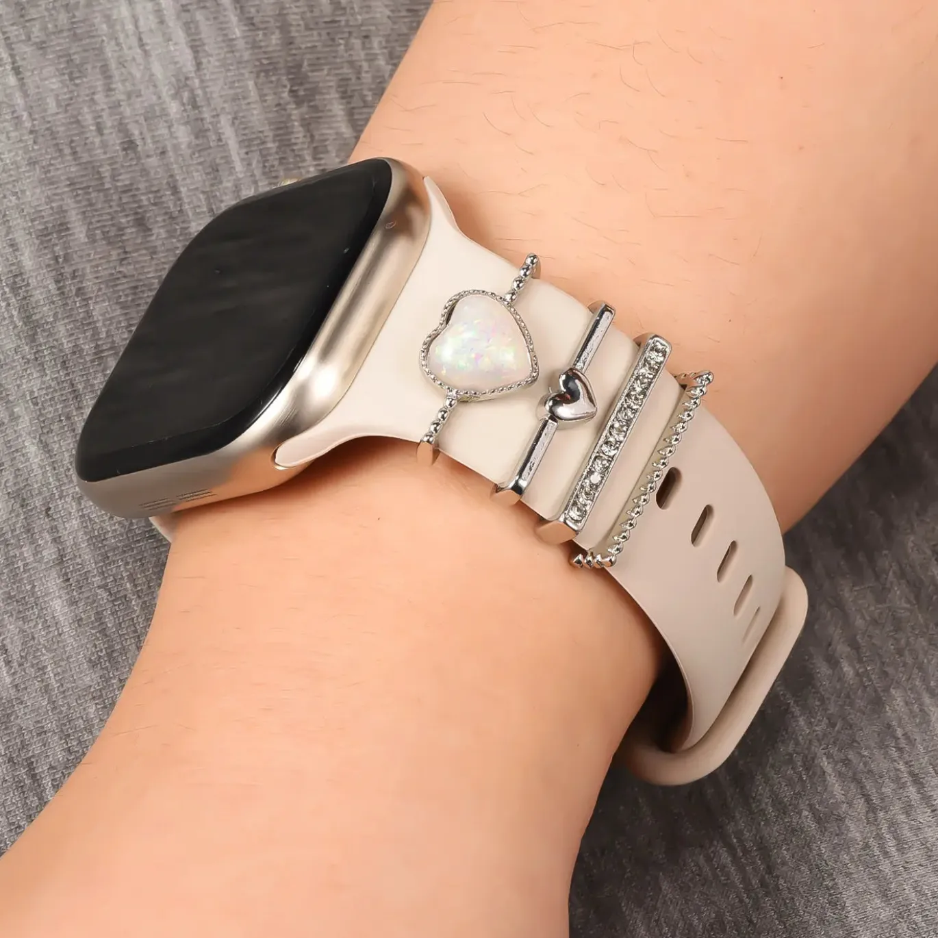 Smartwatch Armbandschmuck Set mit Charms & Deko-Ringen