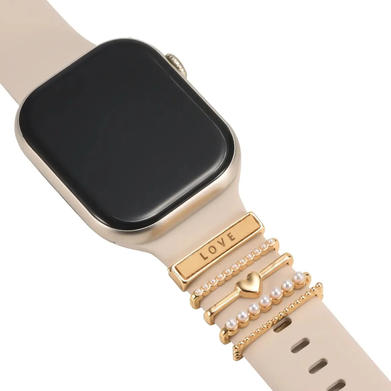 Smartwatch Armbandschmuck Set mit Charms & Deko-Ringen