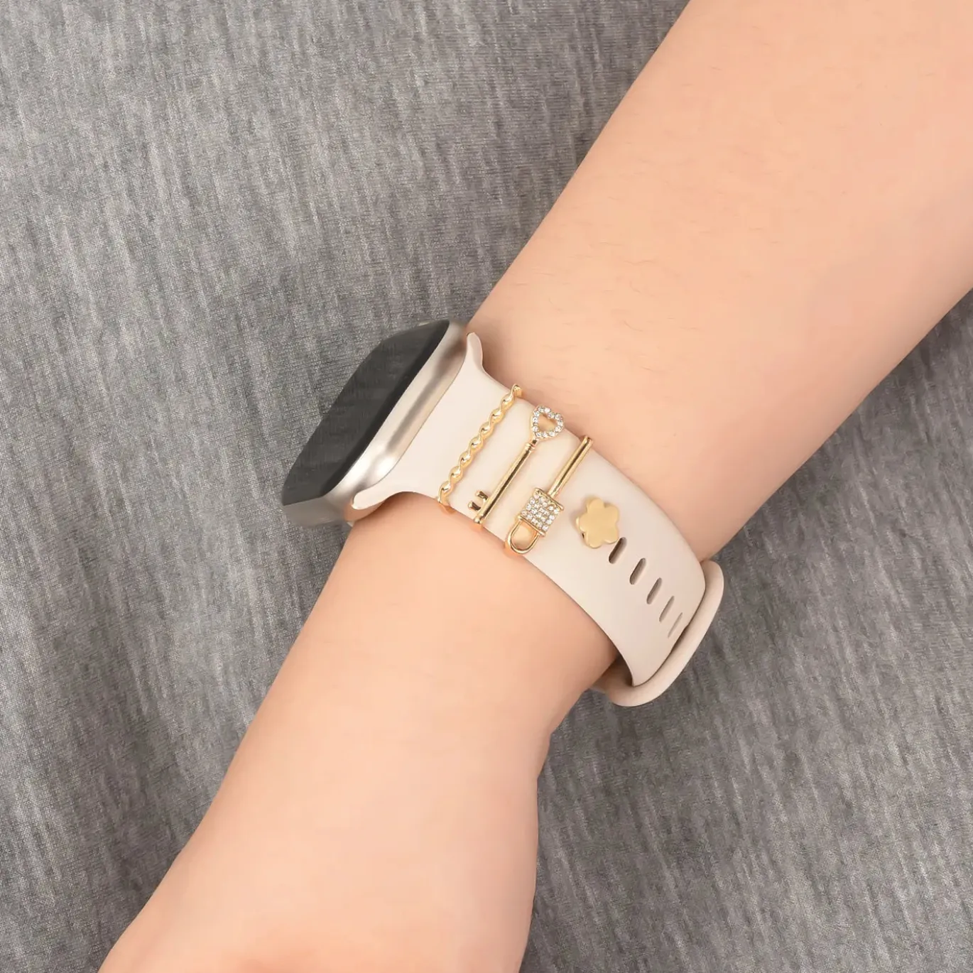 Smartwatch Armbandschmuck Set mit Charms & Deko-Ringen