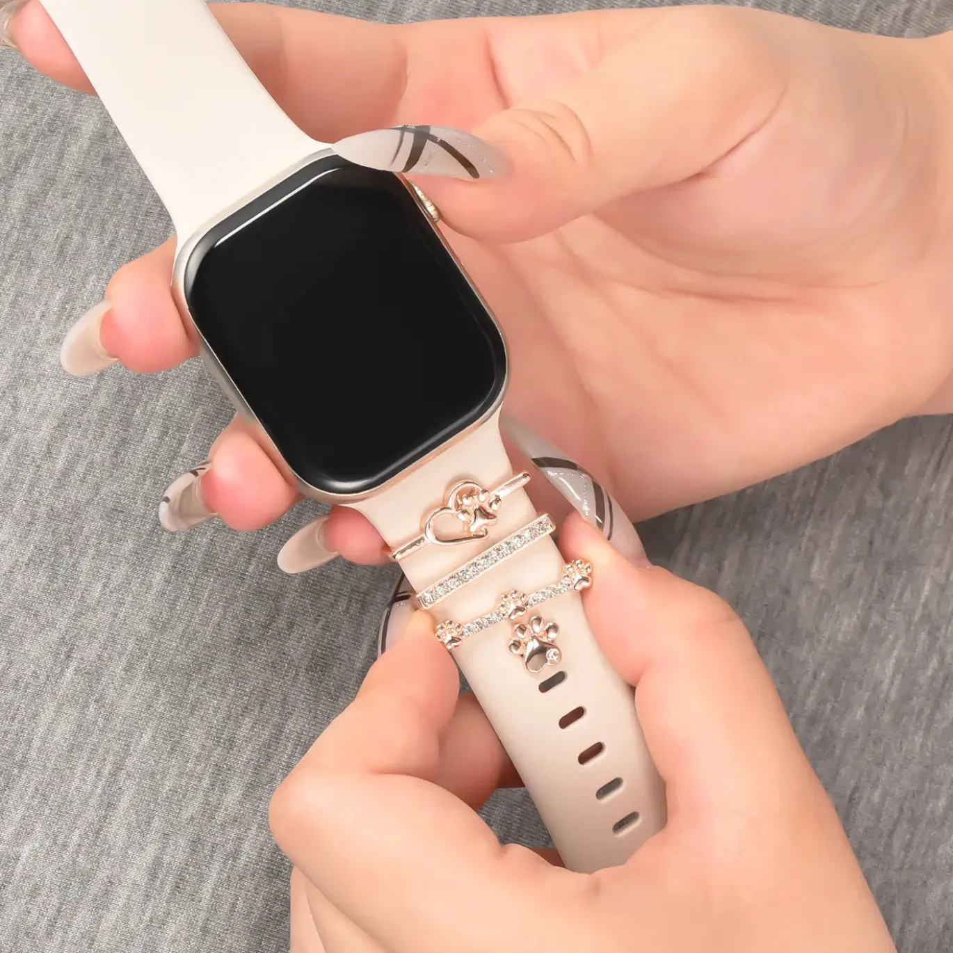 Smartwatch Armbandschmuck Set mit Charms & Deko-Ringen