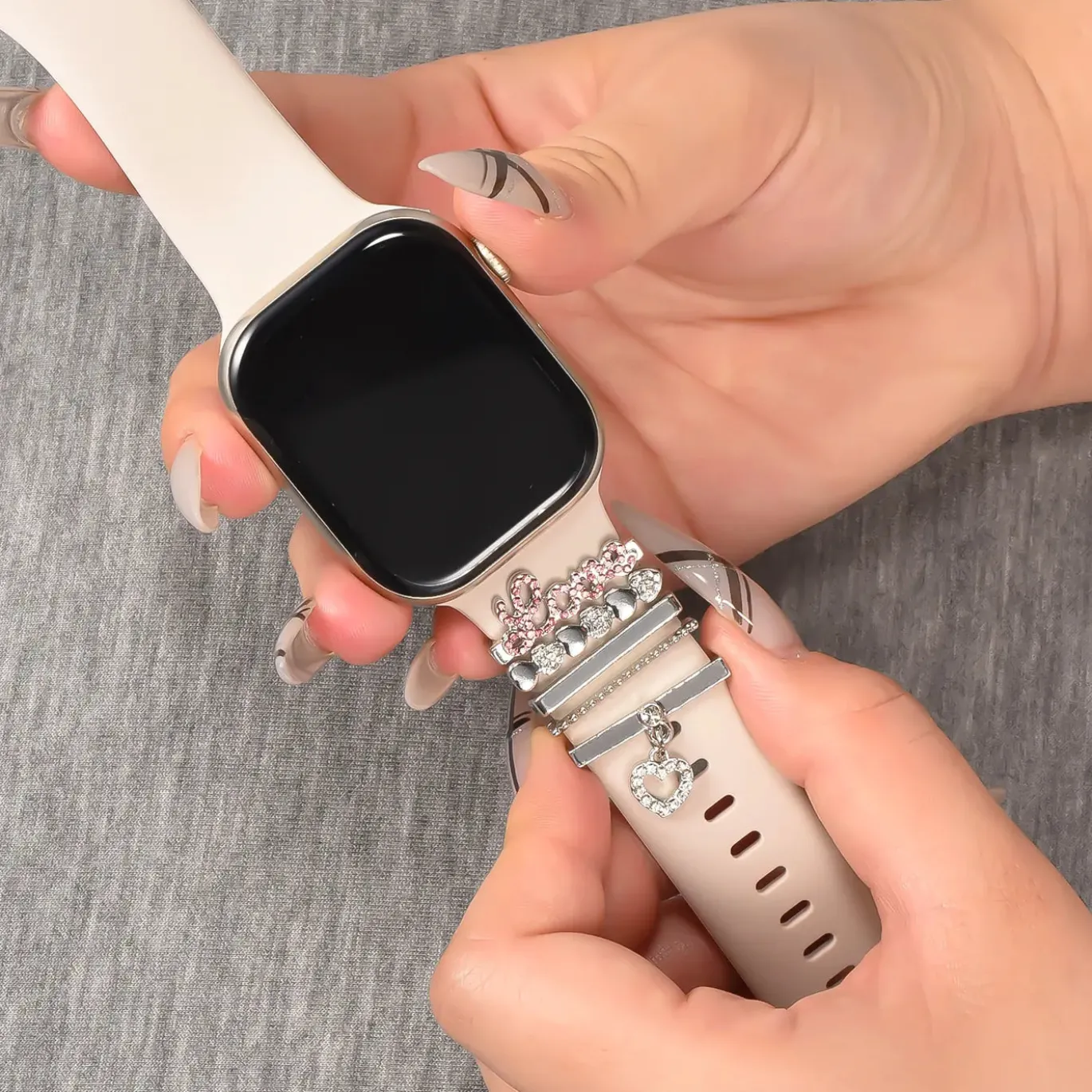 Smartwatch Armbandschmuck Set mit Charms & Deko-Ringen