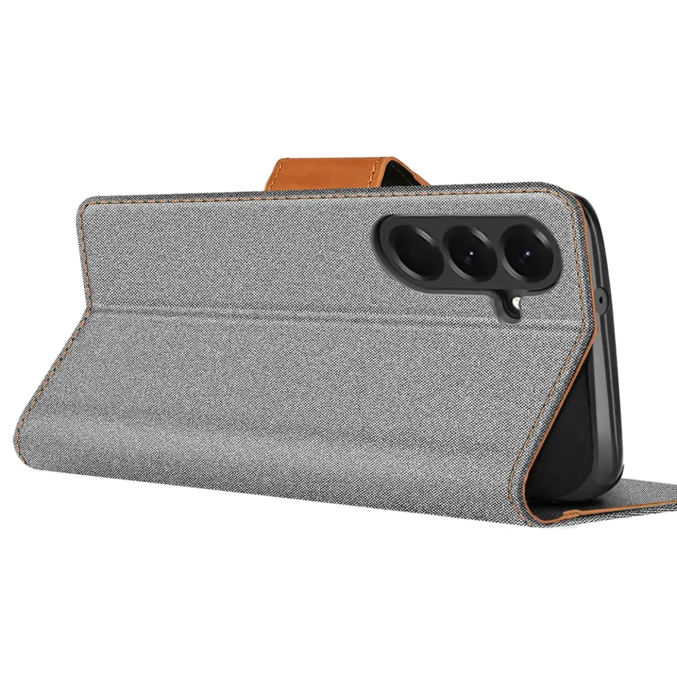 Textil Klapphülle für Samsung Galaxy A37 5G - Case im Jeanslook mit Kartenfächern