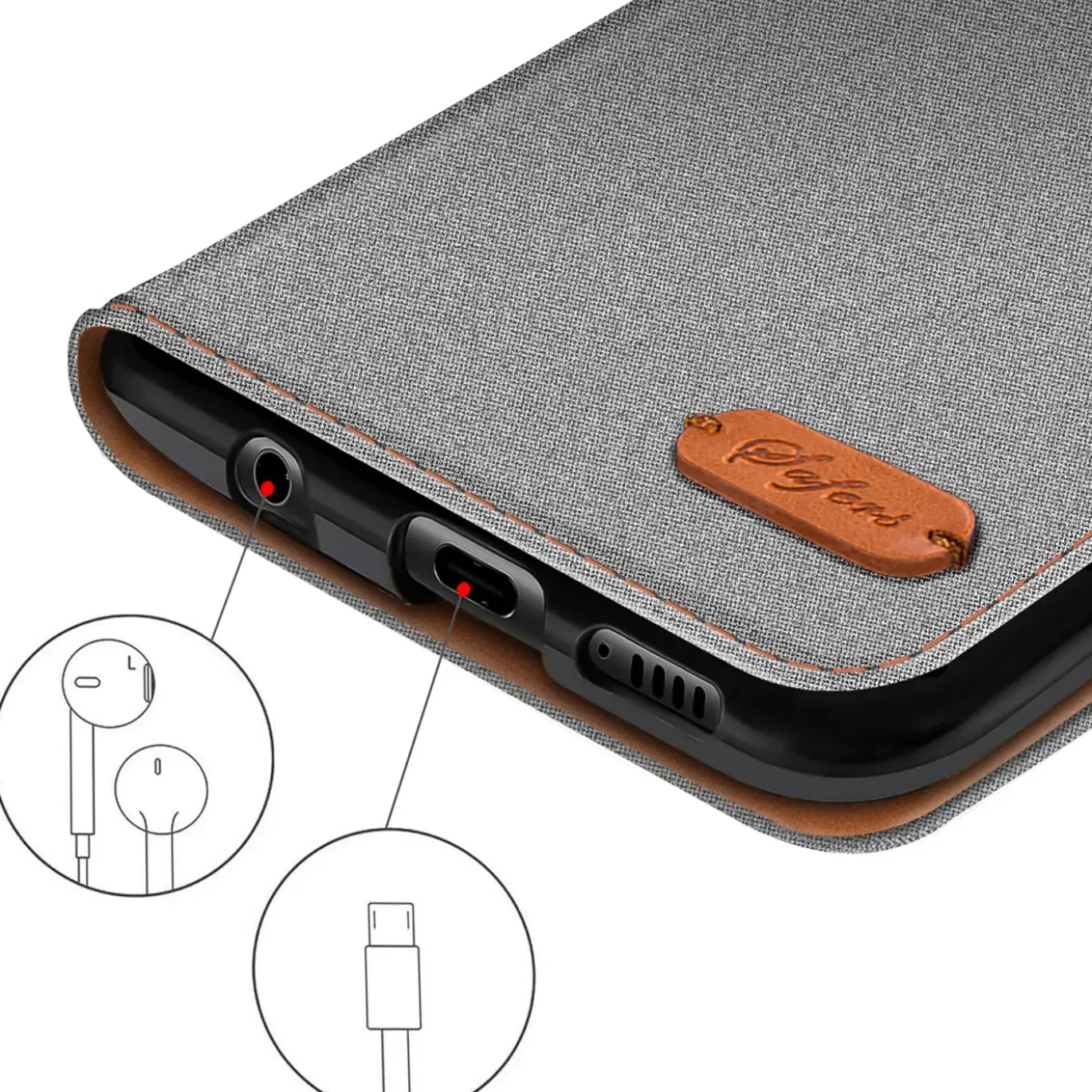 Textil Klapphülle für Xiaomi Redmi Note 15 Pro 5G - Case im Jeanslook mit Kartenfächern