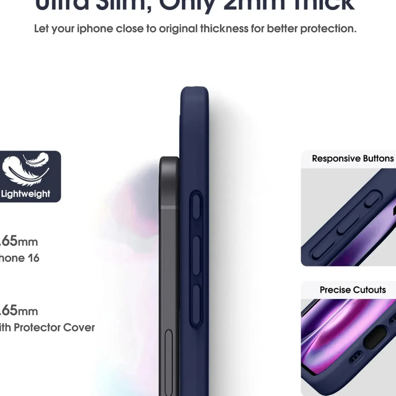 TPU Case für iPhone 17 Pro - Slim Hülle mit Kartenfach & Mikrofaser-Inlay