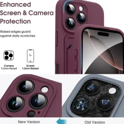 TPU Case für iPhone 17 Pro - Slim Hülle mit Kartenfach & Mikrofaser-Inlay