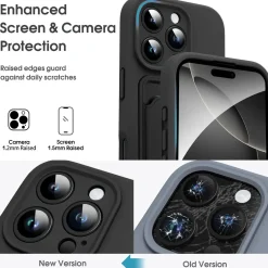 TPU Case für iPhone 17 Pro Max - Slim Hülle mit Kartenfach & Mikrofaser-Inlay