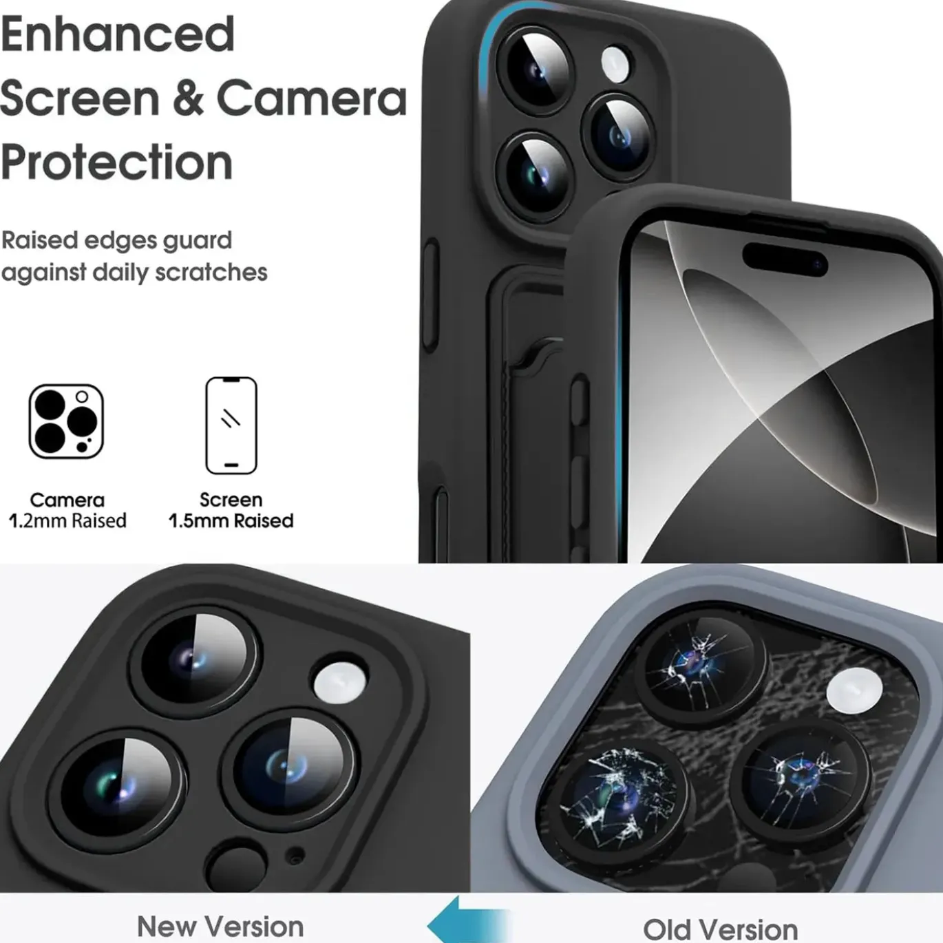 TPU Case für iPhone 17 Pro Max - Slim Hülle mit Kartenfach & Mikrofaser-Inlay