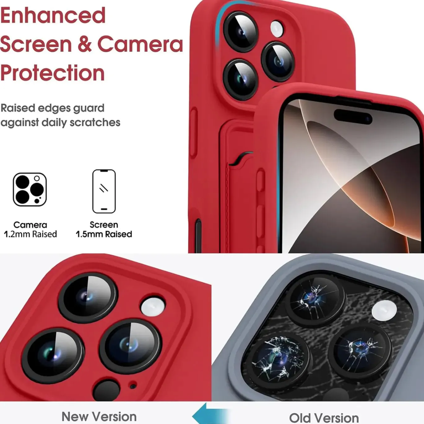 TPU Case für iPhone 17 Pro Max - Slim Hülle mit Kartenfach & Mikrofaser-Inlay