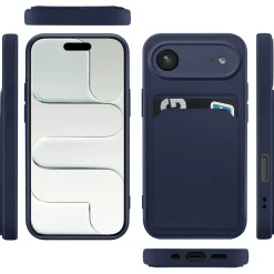 TPU Case für iPhone Air - Slim Hülle mit Kartenfach & Mikrofaser-Inlay