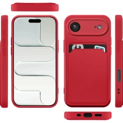 TPU Case für iPhone Air - Slim Hülle mit Kartenfach & Mikrofaser-Inlay