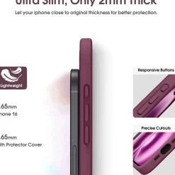 TPU Case für iPhone Air - Slim Hülle mit Kartenfach & Mikrofaser-Inlay