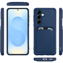 TPU Case für Samsung Galaxy S25 FE - Slim Hülle mit Kartenfach & Mikrofaser-Inlay