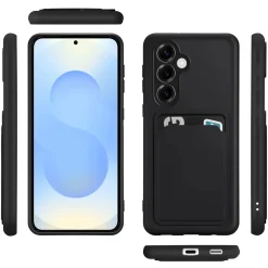 TPU Case für Samsung Galaxy S25 FE - Slim Hülle mit Kartenfach & Mikrofaser-Inlay