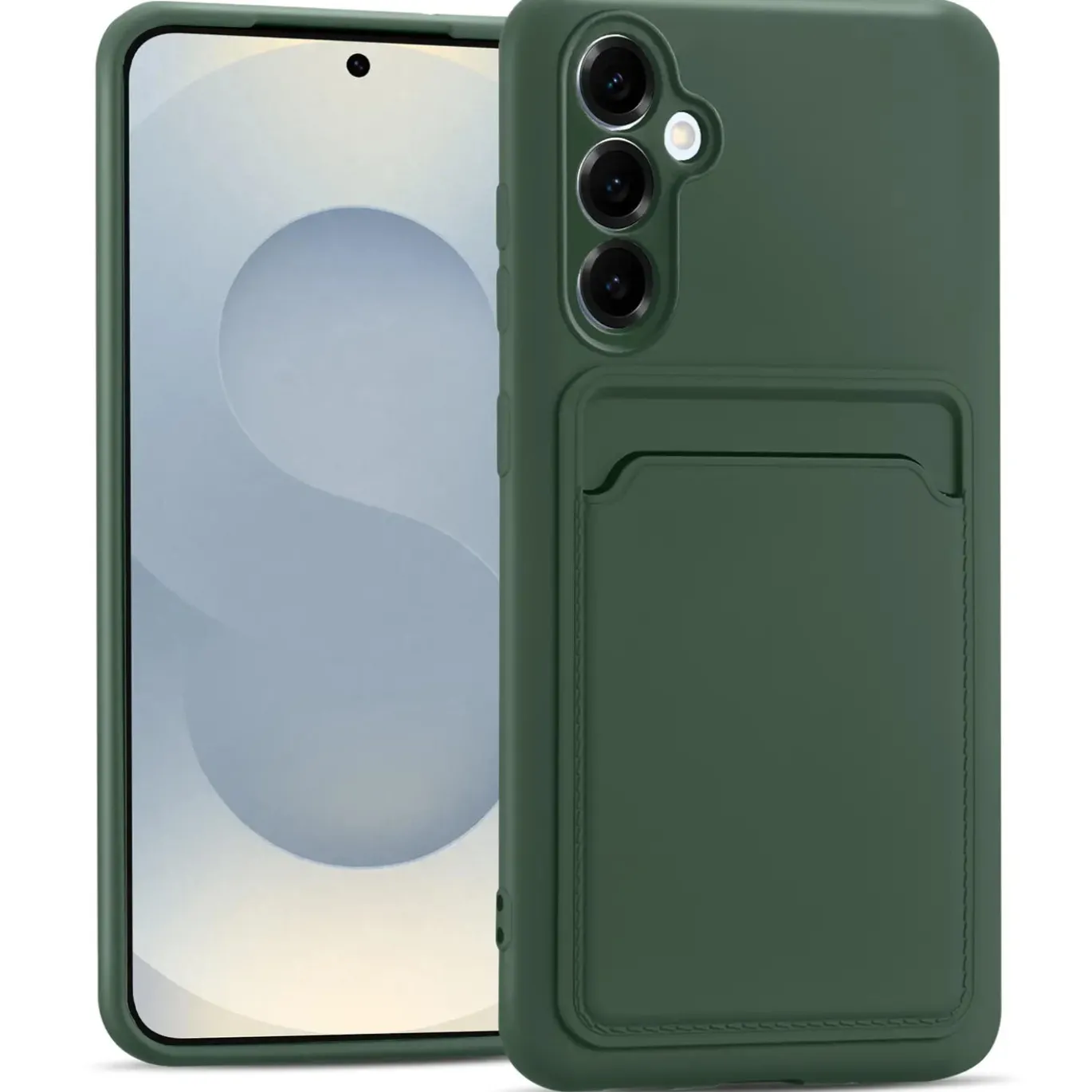 TPU Case für Samsung Galaxy S25 FE - Slim Hülle mit Kartenfach & Mikrofaser-Inlay