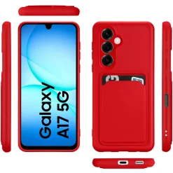 TPU Case für Samsung Galaxy A17 5G - Slim Hülle mit Kartenfach & Mikrofaser-Inlay
