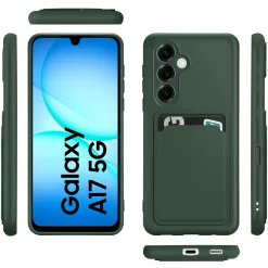 TPU Case für Samsung Galaxy A17 5G - Slim Hülle mit Kartenfach & Mikrofaser-Inlay