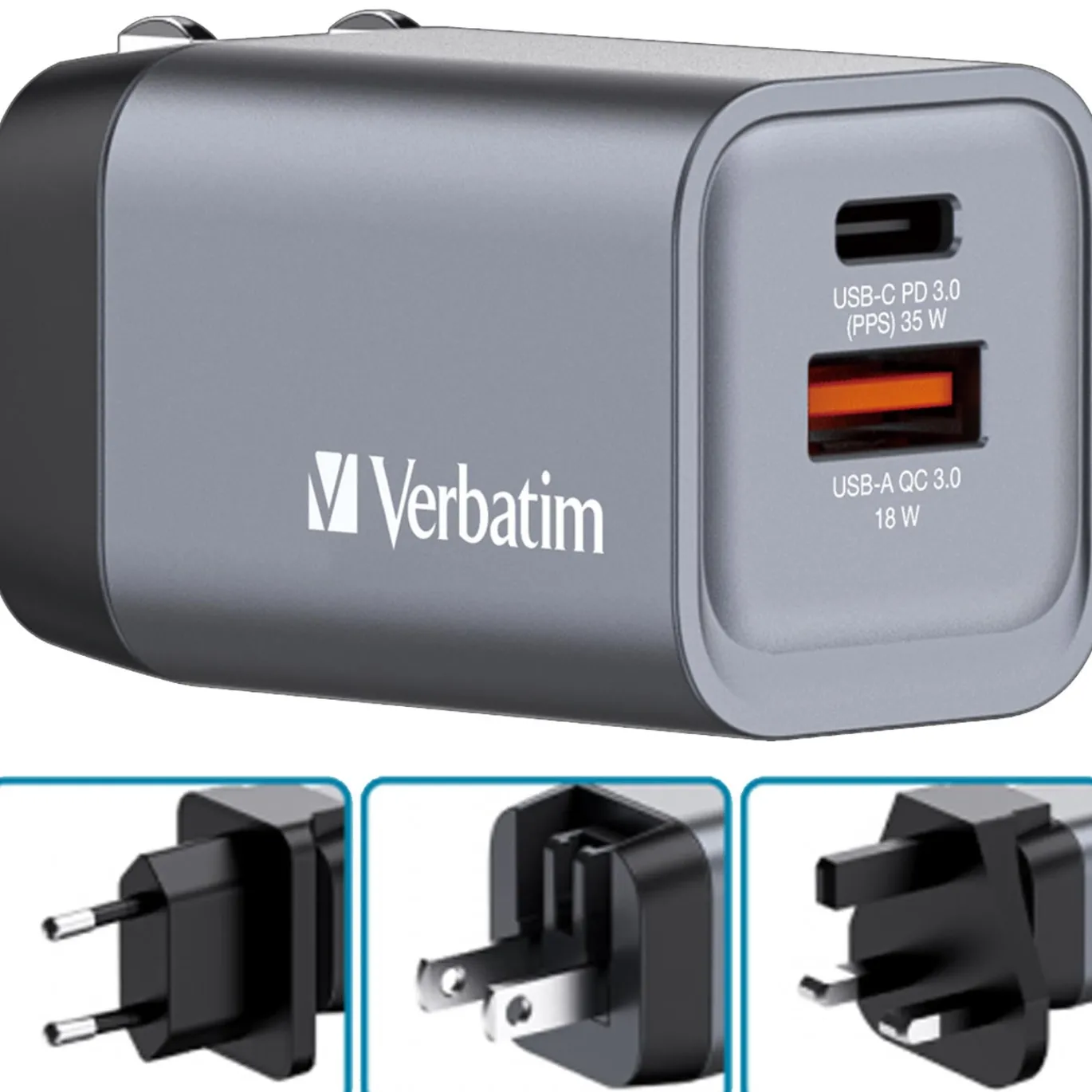 Verbatim Netz-Ladegerät GNC-35 - GaN Charger 35W