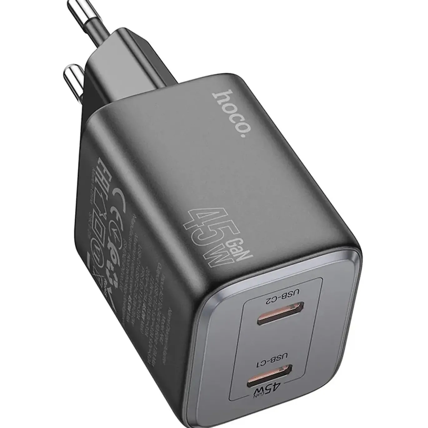 45W GaN Schnellladegerät USB-C & USB-A 3.0 Fast Charger Netzteil