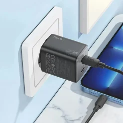45W GaN Schnellladegerät USB-C & USB-A 3.0 Fast Charger Netzteil