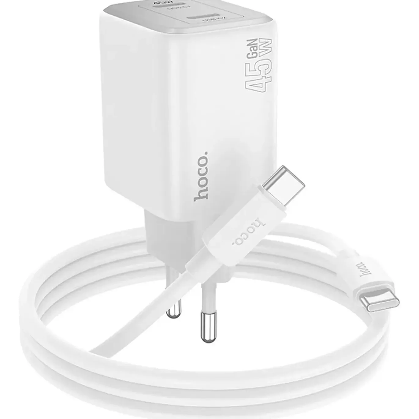 45W GaN Schnellladegerät USB-C & USB-A 3.0 Fast Charger Netzteil