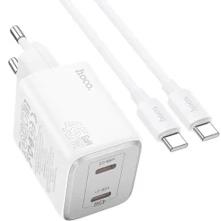 45W GaN Schnellladegerät USB-C & USB-A 3.0 Fast Charger Netzteil