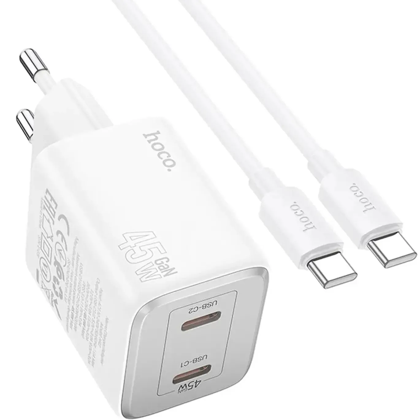 45W GaN Schnellladegerät USB-C & USB-A 3.0 Fast Charger Netzteil